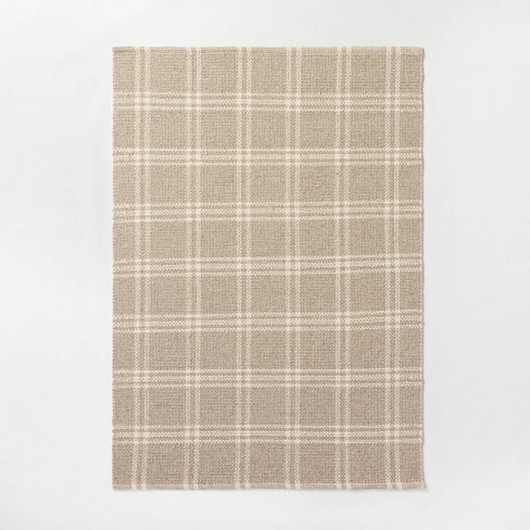 5 X7 Cottonwood Hand Woven Plaid Wool, Bedroom Rugs Target