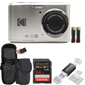 Kodak Pixpro FZ45 Portable 16MP Digital Camera (Silver) + Memory