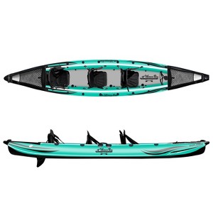 Waimea Bay Explorer 16' 3-Seater Rigid Inflatable Kayak - Durable Fishing Kayak With 1200lb Capacity, PVC Double Drop Stitch, Fits In Backpack - 1 of 4