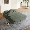 Foldable Sofa Convertible Sleeper Sofa Bed Floor Sofa Corduroy Upholstered Lounge Sofa with Multi Functional Blanket & Pillows - ModernLuxe - 2 of 4