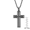 Steeltime Men's stainless steel Our Father english prayer rotating cross pendant. Color Options: Silver, Gold, Black, Mixed - 3 of 4