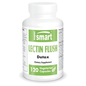 SuperSmart Lectin Flush (Advanced Formula) - Lectin Blocker Supplement - Advanced Shield & Defense | Non-GMO & Gluten Free - 120 Vegetarian Capsules - 1 of 1
