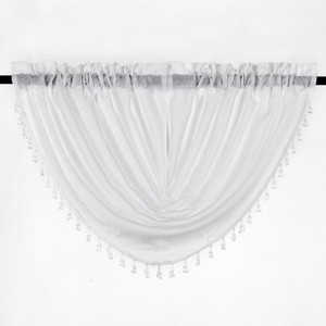 Kate Aurora Living Textured Crepe Sheer Single Window Curtain Treatments And Valances - 1 of 4