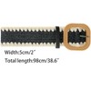 INSPIRE CHIC Women's Straw Belts Stretch Boho Wooden Style Buckle Waist Belt - 3 of 4
