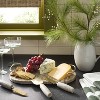 3pc Brass Cheese Knives with Marble Handles Warm Beige - Hearth & Hand™ with Magnolia - 2 of 3