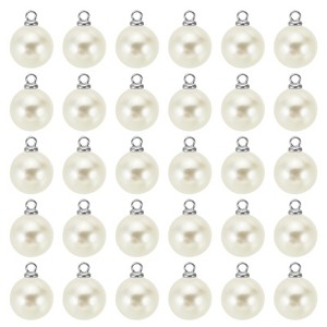 Unique Bargains Plastic Bulk Elegant DIY Crafts Jewelry Making Pearl Pendant 100 Pcs - 1 of 4
