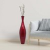 Uniquewise Tall 43 Inch Modern Narrow Trumpet Floor Vase - Elegant Home Decoration, Modern Accent Piece, Living Room Decor, Handcrafted Bamboo Art - 2 of 4