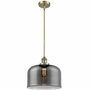 Bell - 1 Light Stem Hung Mini Pendant In Industrial Style-13 Inches Tall and 12 Inches Wide - 1 of 1