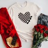 Simply Sage Market Women's Checkered Heart Black Short Sleeve Graphic Tee - 3 of 3