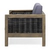 GDFStudio Allegra Outdoor Acacia Wood and Wicker Club Chair with Cushion - 4 of 4