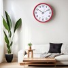 Unique Bargains Plastic Battery Powered Silent Big Number Wall Clock  14 x 14 x 1.8 Inches - 3 of 4