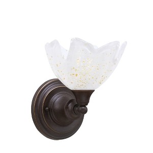 Toltec Lighting Any 1 - Light Sconce in  Dark Granite with 7" Gold Ice Shade - 1 of 1