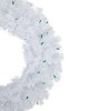 Northlight Pre-Lit Woodbury White Pine Artificial Christmas Wreath - 24" - Green Lights - 4 of 4
