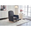 Rocking Recliner Chair with Adjustable Footrest and Storage Pocket, Modern Cotton Linen Armchair for Living Room or Nursery-3irtyhousy - 2 of 4