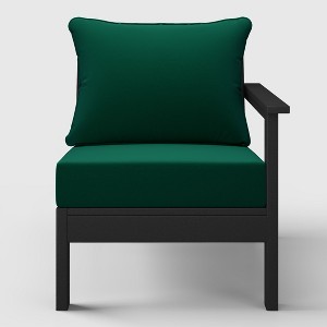 WestinTrends  Avalon Outdoor Patio HDPE Right Arm Facing Sectional Corner Club Chair with Patio Cushions - 1 of 4