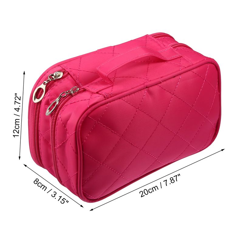 Unique Bargains Cosmetic Bag Travel Makeup Bag Cosmetic Brush Organizer Skin Care Storage Bag for Women 7.87"x4.72"x3.15" 1 Pc, 4 of 7