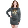 Tipsy Elves Women's Sequined Snowflake Sweater Dress - Grey Sequin Holiday Dress - 3 of 3