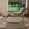 KTMBDW Rocking Chair, Modern Cozy Lounge Rocker Chair with Cushion and Side Pocket for Indoor Balcony Porch Patio - 2 of 4