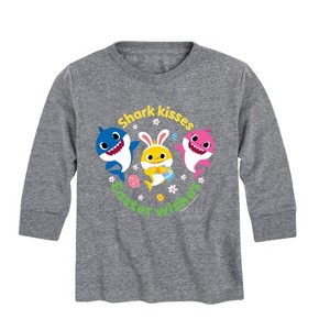 Boys' - Baby Shark - Easter Sharks Long Sleeve Graphic T-Shirt - 1 of 4