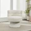 Hrinhom 26.8"W Swivel Accent Chair,Swivel Barrel Chair For Living Room - 3 of 4