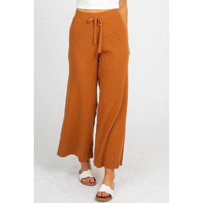 Women's RIB KNIT FLARE PANTS - Avvio LA