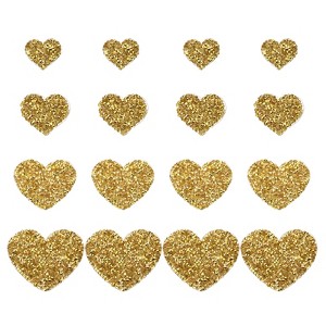 Unique Bargains Iron On Durable DIY Clothing Heart Rhinestone Patches 16 Pcs - 1 of 4