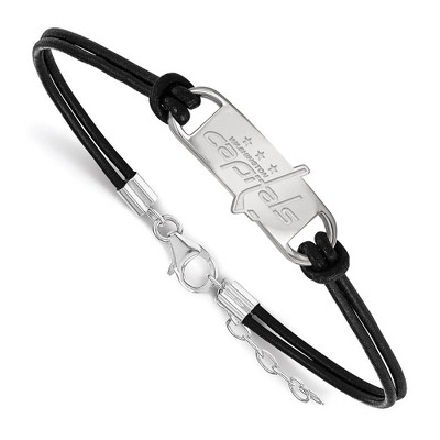 Black Bow Jewelry Sterling Silver Washington Capitals NHL Charm Bracelet 7 Inch