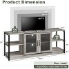 TV Stand for TV, Industrial Entermainment Center with Storage Cabinet & 2 Mesh Doors, Wood Rustic TV Console - 2 of 4