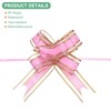 Unique Bargains Plastic Gold Edge Gift Wrapping Wedding Ribbon Pull Bows 10 Pcs - 2 of 4
