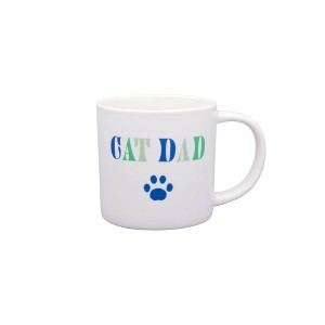 16oz Stoneware Cat Dad Mug White - Parker Lane - 1 of 3