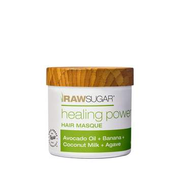 Raw Sugar Healing Power Hair Masque Avocado Oil + Banana + Coconut Milk + Agave - 2.5oz