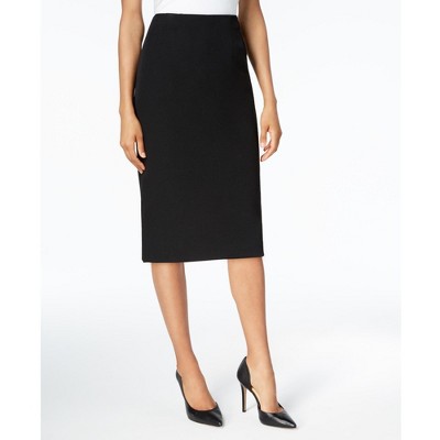 Kasper Womens Solid Lined Pencil Skirt, Black, 16