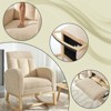 Nursery Rocking Chair, Upholstered Glider Rocker with Foot Rest, High Back Accent Armchair, Comfy Reading Chair for Living Room Hallway Beige - 4 of 4
