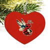 Delaware State University Secondary Heart Love Wood Christmas Tree Holiday Ornament - 4 of 4