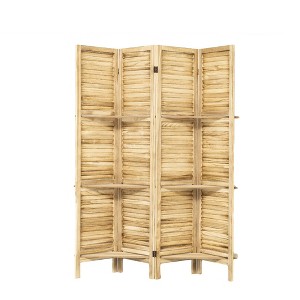 NicBex Room Divider Modern Folding Privacy Screen with Storage Shelves for Home & Office - 1 of 4