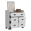 ORRD White Multi-Drawer Dresser, 6-Drawer Storage Cabinet with Double Drawer & Wide Top, Nightstand & Entryway Table - 4 of 4