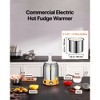 VEVOR Electric Cheese Dispenser with Pump, 2.4L Commercial Hot Fudge Warmer, Plastic Pump Dispenser, 86-230℉ Temp Adjustable, Silver - 3 of 4