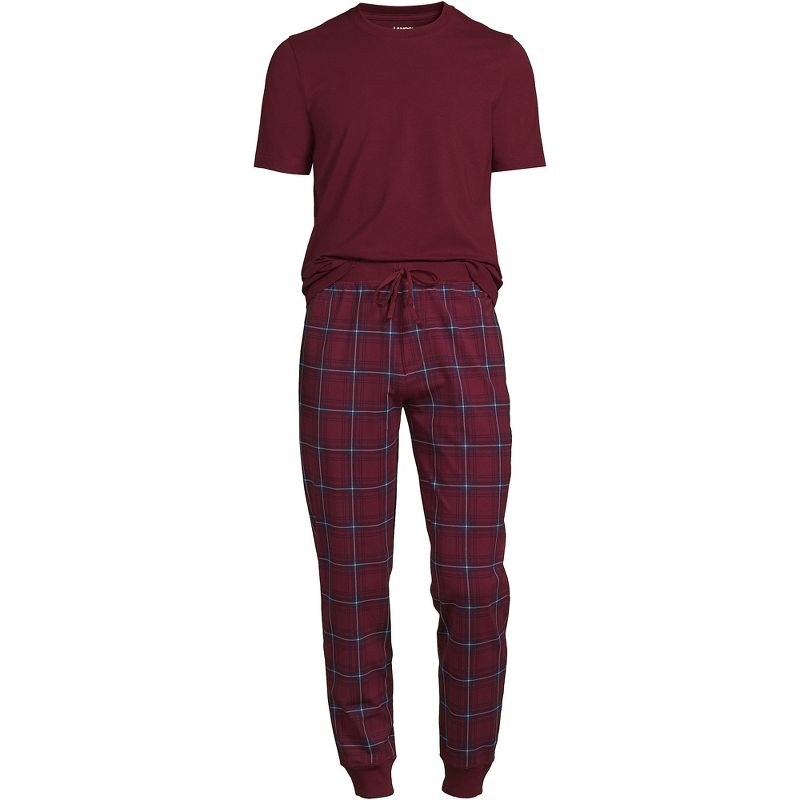 Lands' End Men's Knit Jersey Pajama Sleep Set, 4 of 5
