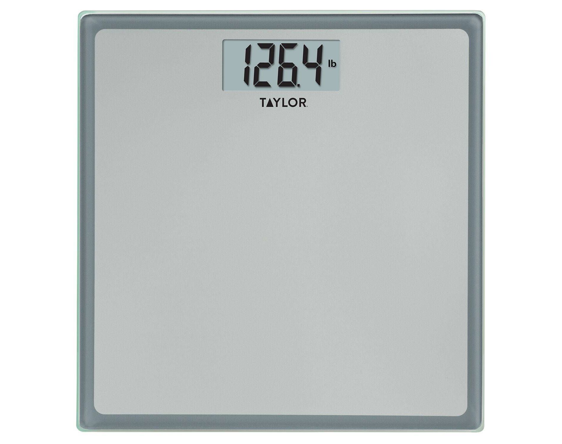 Digital Glass Bathroom Scale Gray/Silver - Taylor
