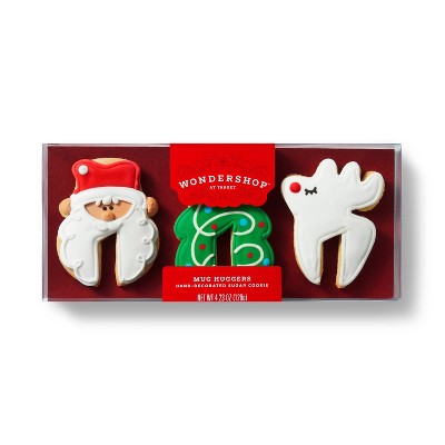 Holiday Mug Huggers Decorated Sugar Cookies - 3ct/4.23oz - Wondershop™