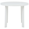 vidaXL Patio Table White 35 in. Plastic - 2 of 4