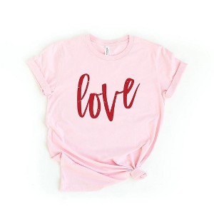 Simply Sage Market Women's Love Cursive Short Sleeve Graphic Tee - 1 of 4