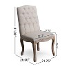 NicBex Vintage Rubberwood Dining Chairs Set of 2, Upholstered Side Chairs, French Bistro Seating for Kitchen Living Room - 4 of 4