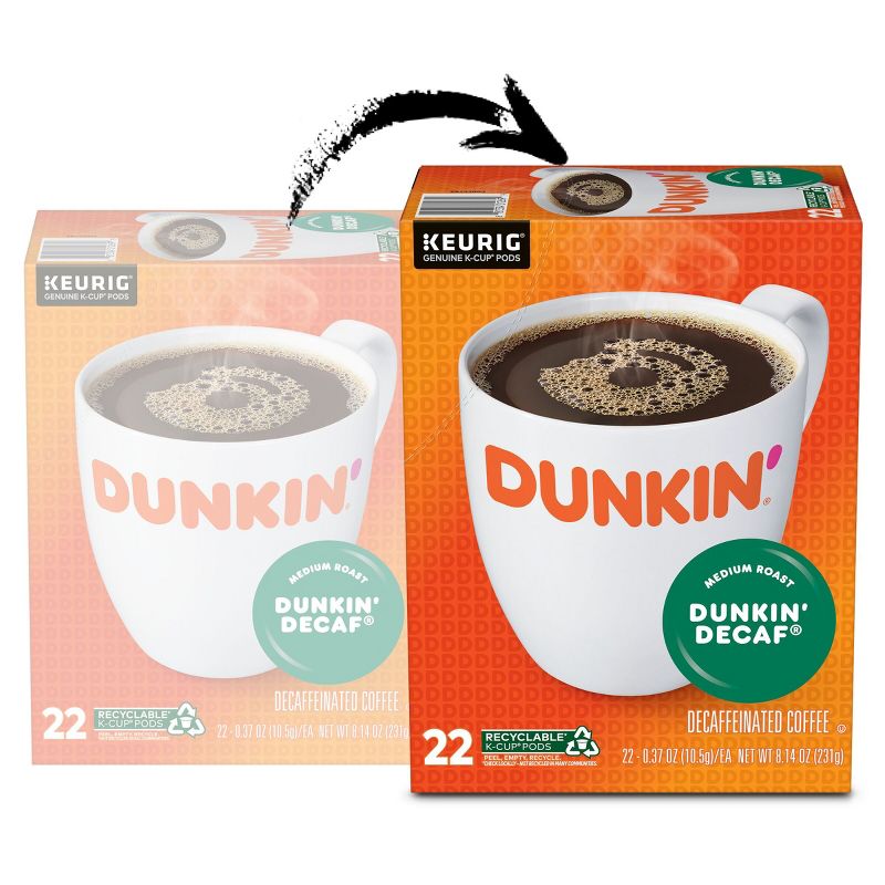 Dunkin&#39; Dunkin&#39; Decaf Medium Roast Coffee  - Keurig K-Cup Pods - 22ct, 4 of 12