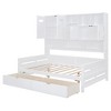TIRAMISUBEST Twin/Full Size Daybed With 2 Storage Drawers and All-in-One Cabinet, Wooden Daybed Frame Sofa Bed with Open Storage Shelves - 4 of 4