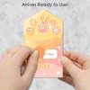 Big Dot of Happiness Stay Groovy - Boho Hippie Cards for Kids - Happy Valentine's Day Pull Tabs - Set of 12 - 2 of 4