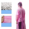 Unique Bargains Disposable Rain Ponchos Waterproof Ponchos Lightweight for Men Women with Hood and Sleeves 5 Pcs - 3 of 4