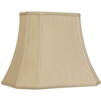 Imperial Shade Taupe Medium Rectangle Cut Corner Lamp Shade 10" Wide x 7" Deep at Top and 16" Wide x 12" Deep at Bot and 13" Slant x 12.5" H (Spider)