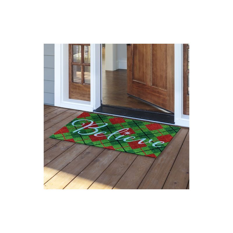 Believe Christmas Coir Doormat 30" x 18" Indoor Outdoor Briarwood Lane, 2 of 4