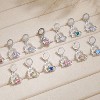 Sterling Silver Teddy Bear Charm with 12 Birthstones - Bead for Bracelets, Gift for Mom & Daughter - 4 of 4